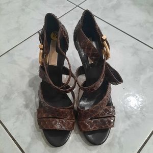 Michael Kors snakeskin sandals  heel
